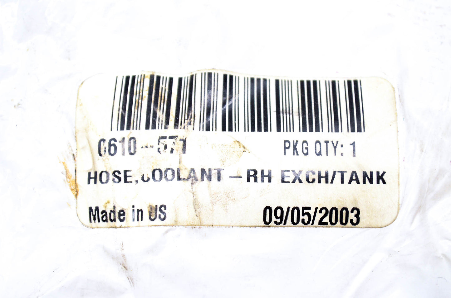 New OEM Arctic Cat 0610-571 Right Hand Exchange Tank Coolant Hose NOS
