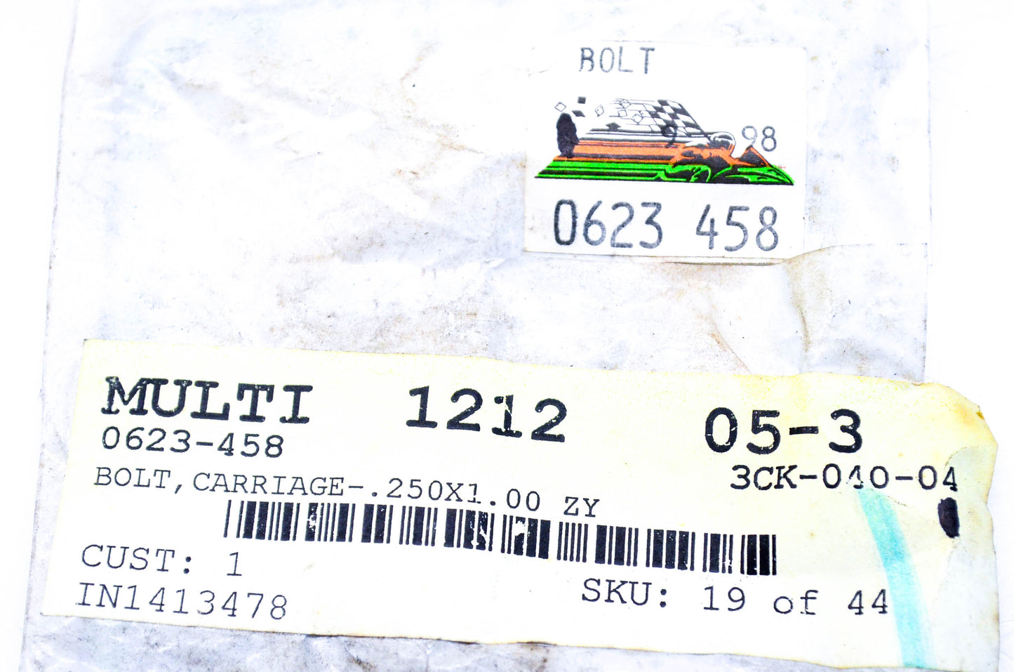 New OEM Arctic Cat 0623-458 Carriage Bolt .250x1.00 Qty 2 NOS