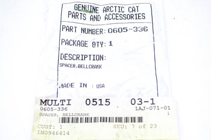 New OEM Arctic Cat 0605-336 Bellcrank Spacer NOS