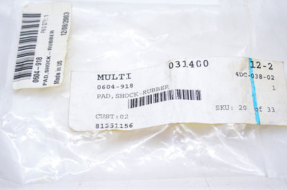 New OEM Arctic Cat 0604-918 Rubber Shock Pad NOS