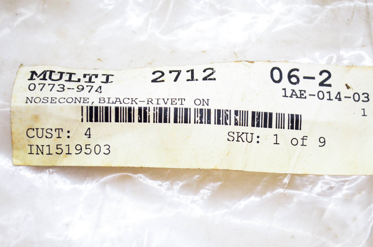 New OEM Arctic Cat 0773-974 Tigershark Rivet On Black Nosecone NOS