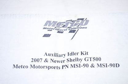 Metco MSI-90, MSI-90D Auxiliary Idler Kit