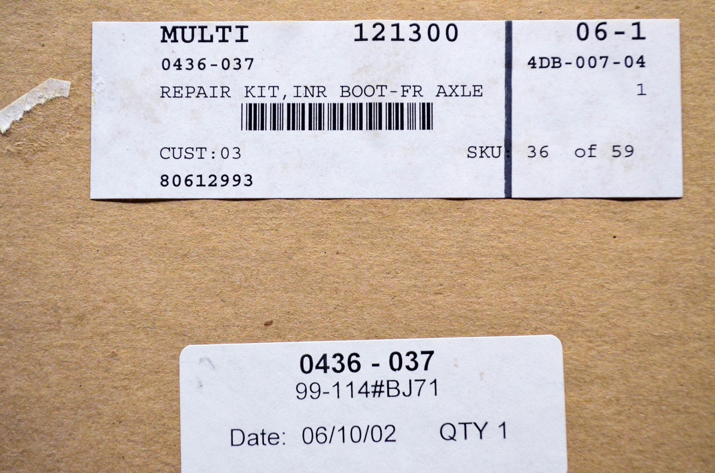 New OEM Arctic Cat 0436-037 Inner Boot Front Axle Repair Kit NOS