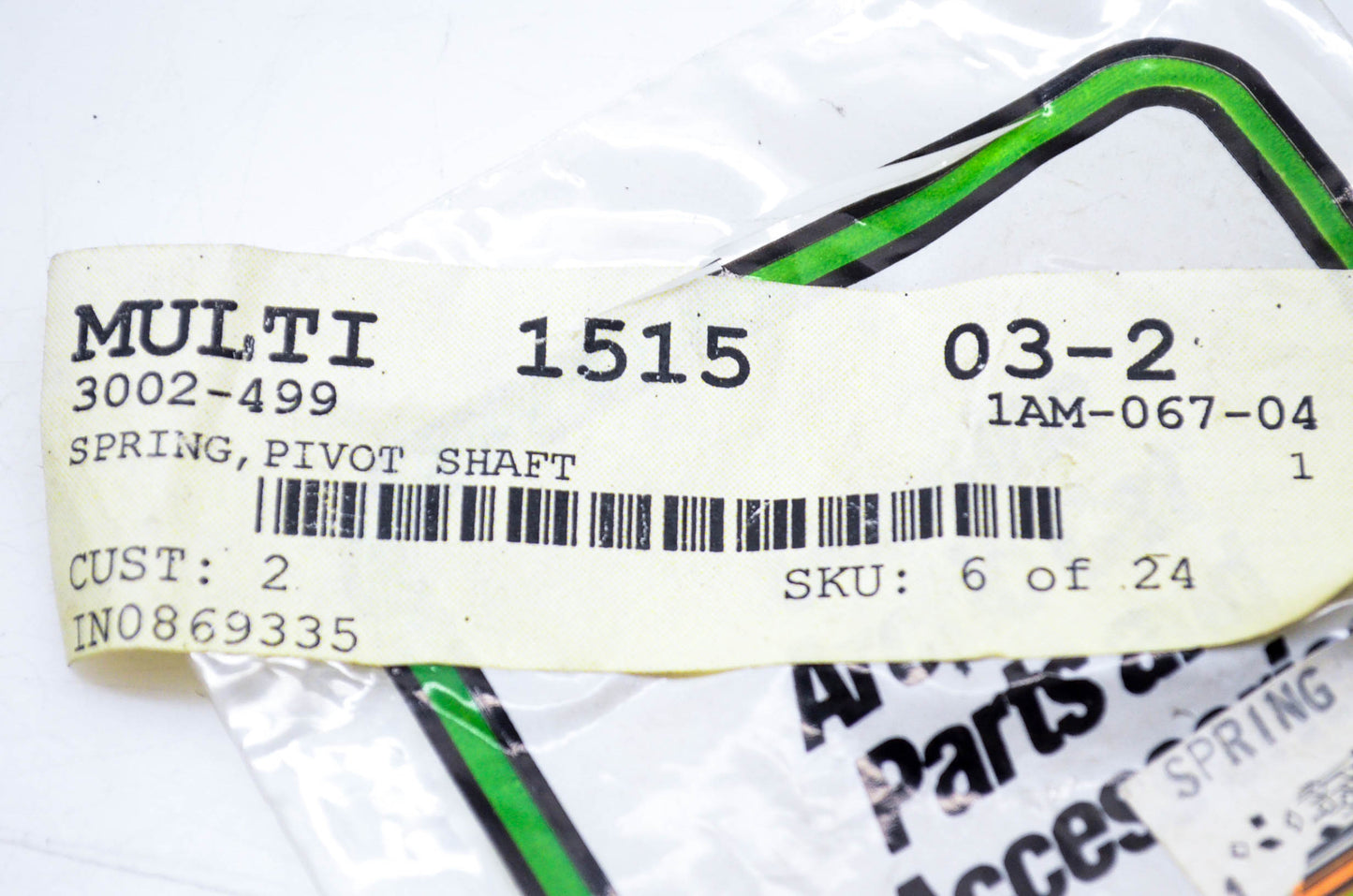 New OEM Arctic Cat 3002-499 Pivot Shaft Spring NOS