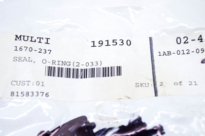 New OEM Arctic Cat 1670-237 O Ring Seal (2-033) NOS