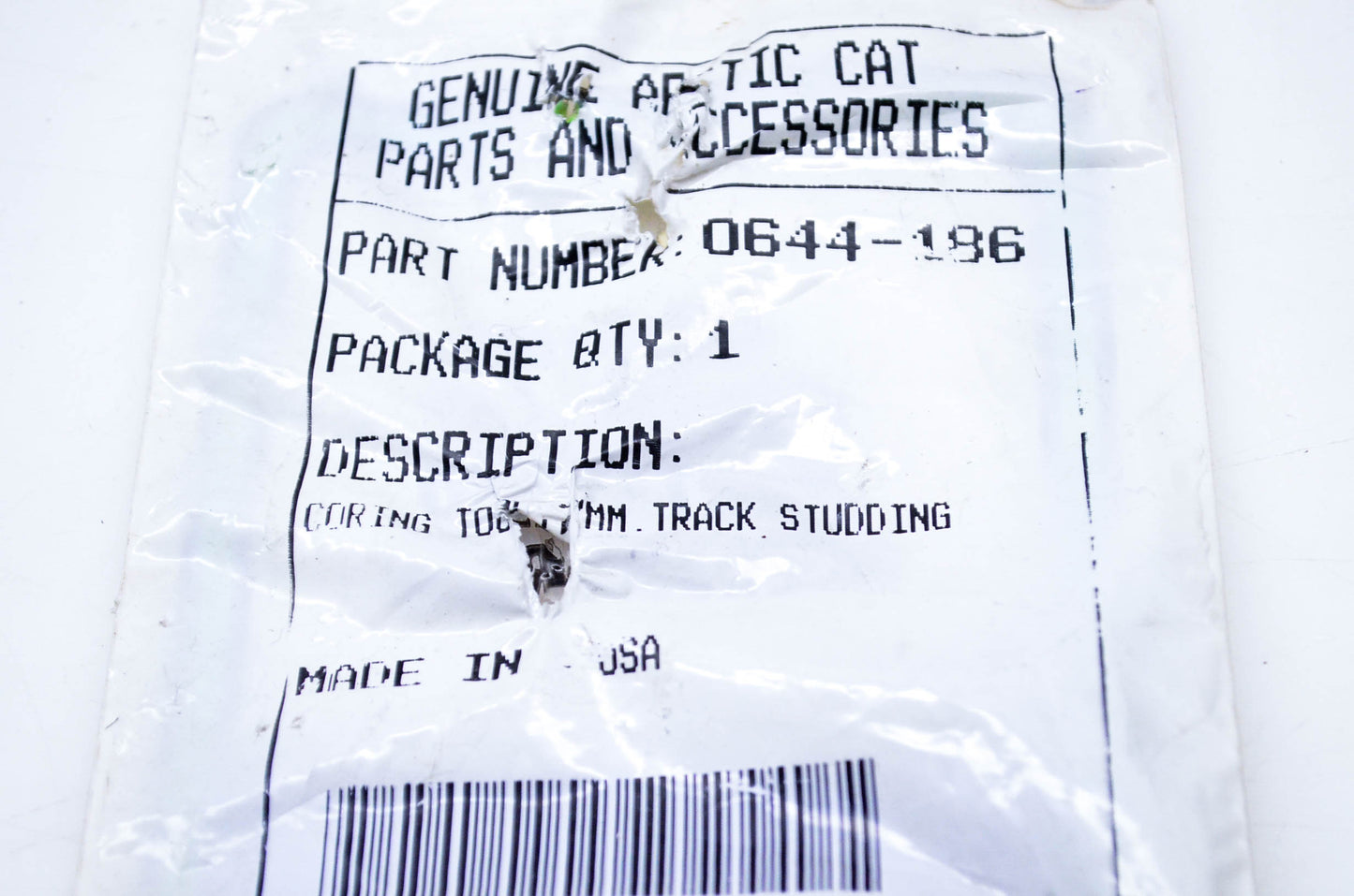 New OEM Arctic Cat 0644-186 Track Studding Coring Tool 7mm� NOS