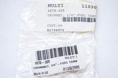 New OEM Arctic Cat 1670-325 Fuel Tank Grommet 1/4" NOS