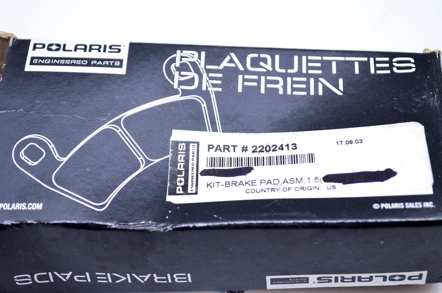 New OEM Polaris 2202413 Brake Pad Pair NOS
