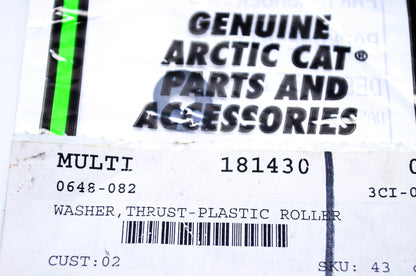 New OEM Arctic Cat 0648-082 Plastic Roller Thrust Washers Qty 3 NOS