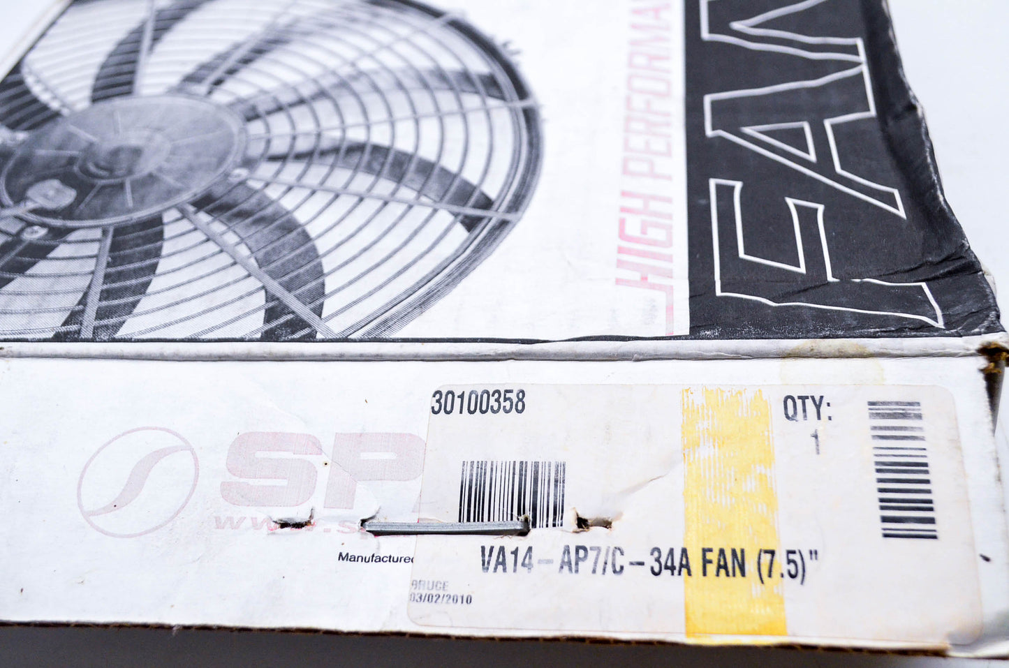 Spal 30100358 Fan VA14-AP7/C-34A 12V 7.5" NOS