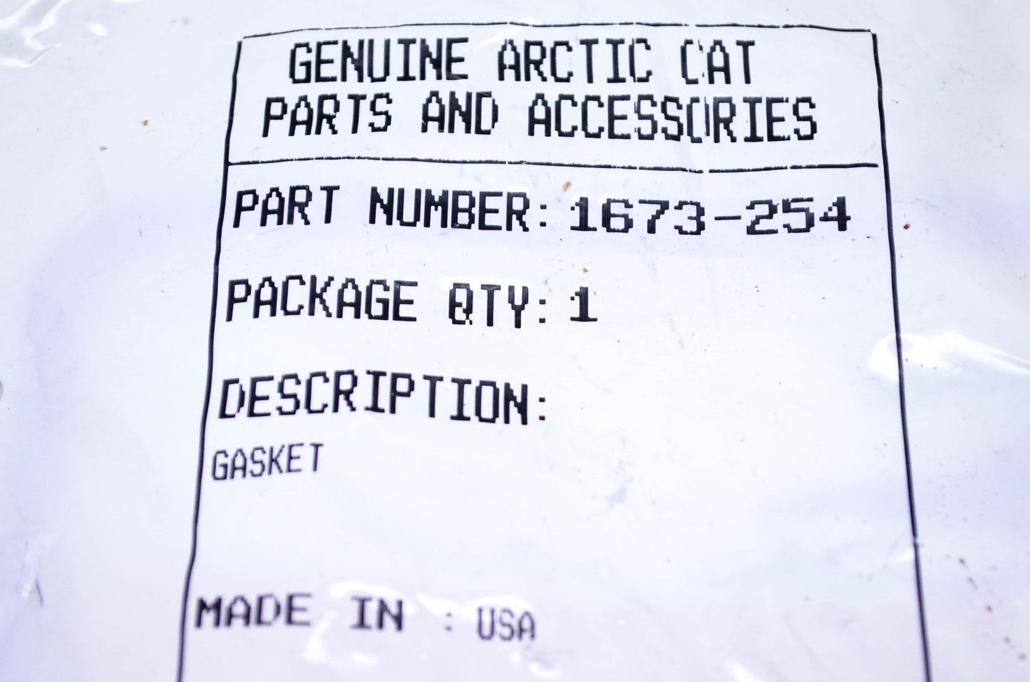 New OEM Arctic Cat 1673-254 Tigershark Cylinder Gasket NOS