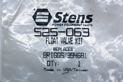 Stens 525-063, 525063, 394681 Float Valve Kits Qty 2 NOS