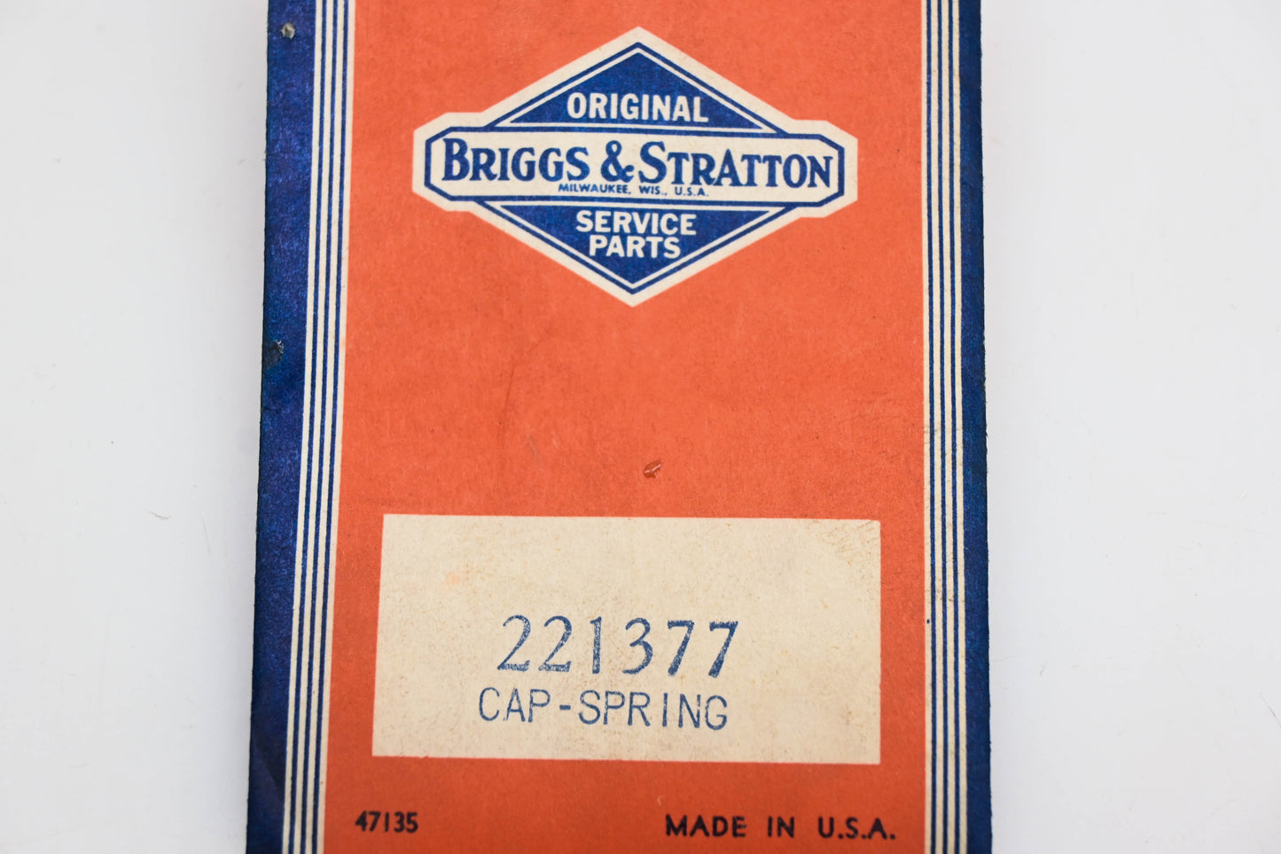 New OEM Briggs & Stratton 221377 Spring Cap Qty 2 NOS