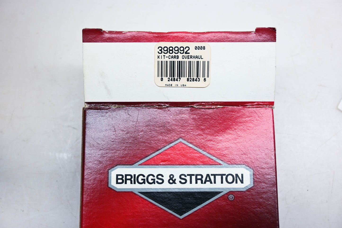New OEM Briggs & Stratton 398992 Carburetor Overhaul Kit NOS