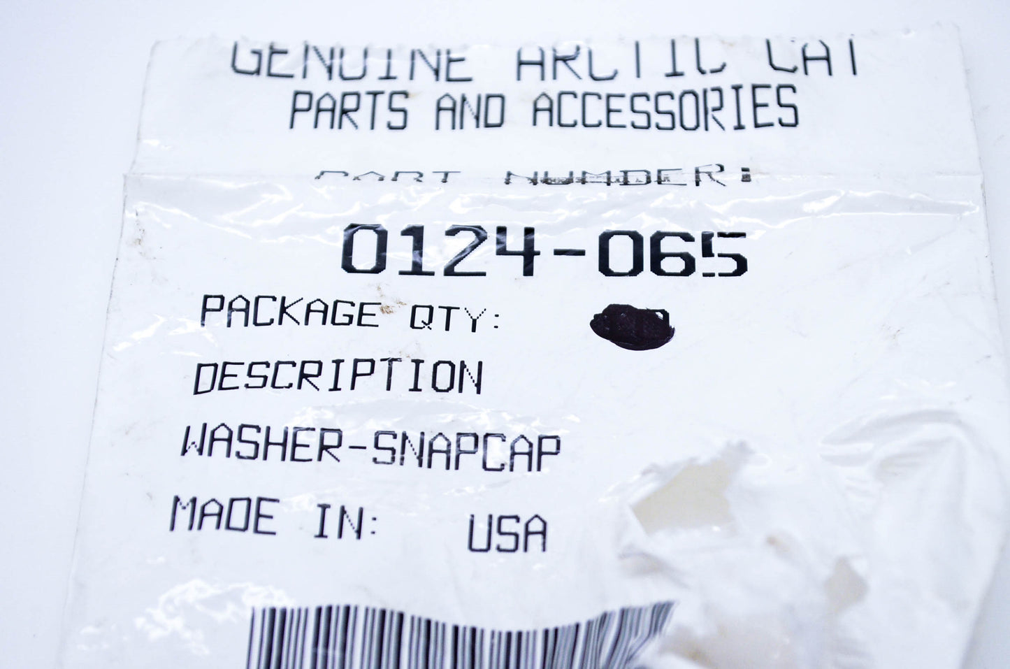 New OEM Arctic Cat 0124-065 Snap Cap Washers QTY 2 NOS