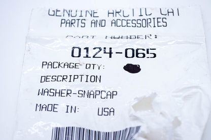 New OEM Arctic Cat 0124-065 Snap Cap Washers QTY 2 NOS