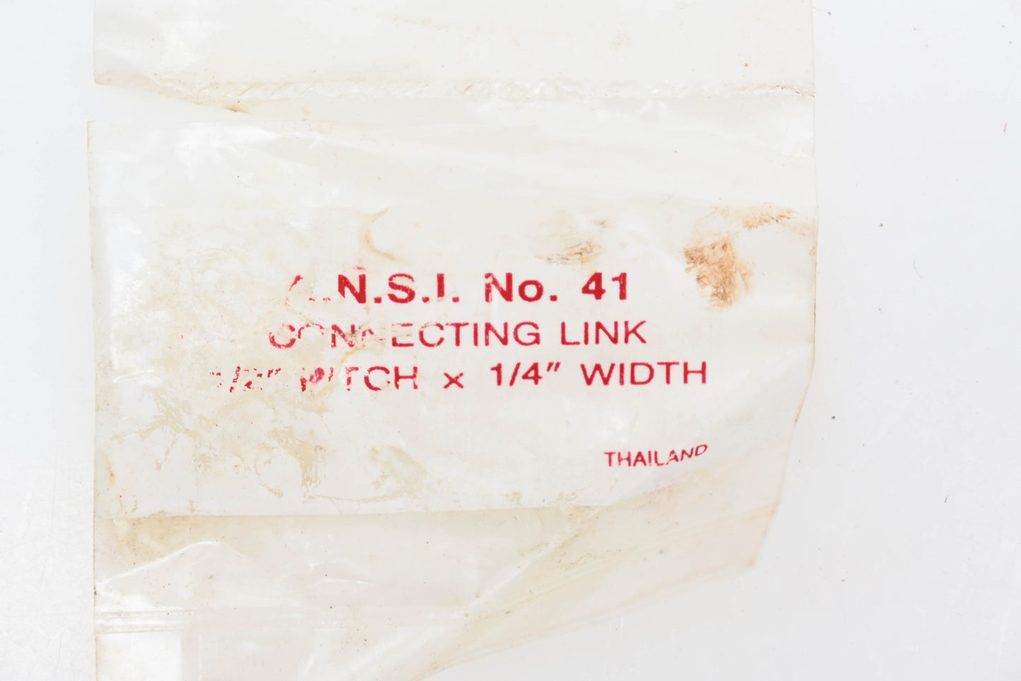 A.N.S.I. 41 Connecting Links #41 1/2"Pitch x 1/4" Width Qty 2 NOS