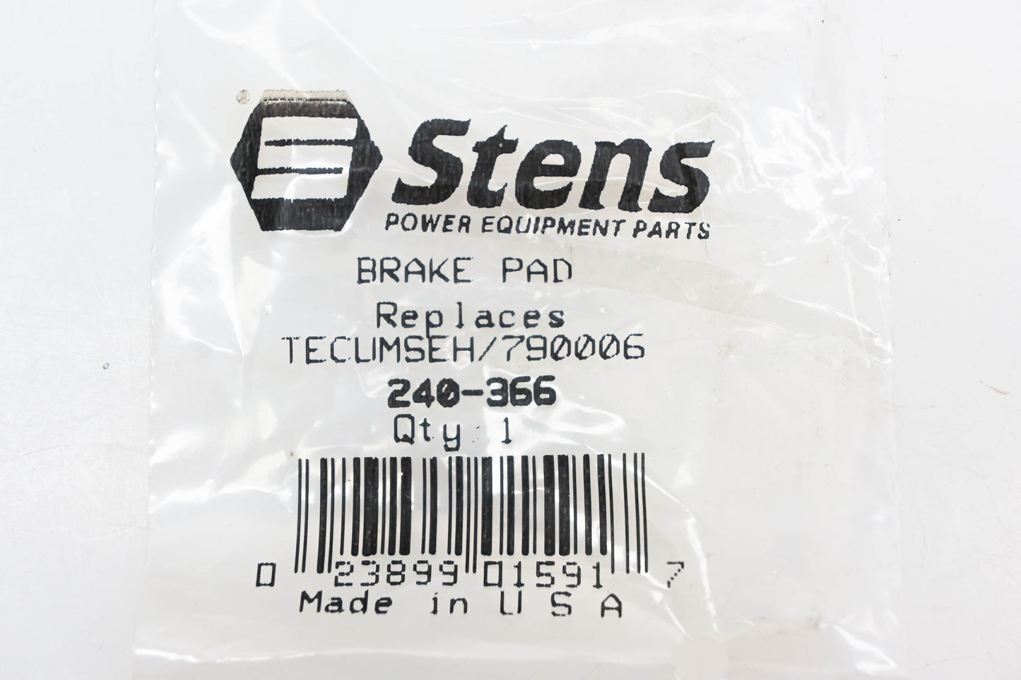 Stens 240-366, 790006 Brake Pad NOS