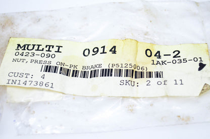 New OEM Arctic Cat 0423-090 Parking Brake Press On Nut Qty 4 NOS