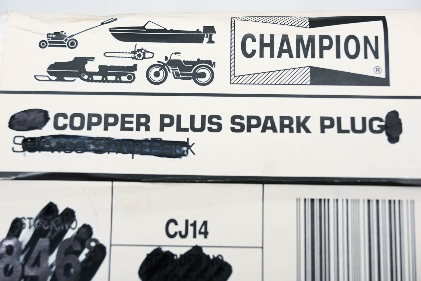 Champion CJ14 Spark Plug NOS