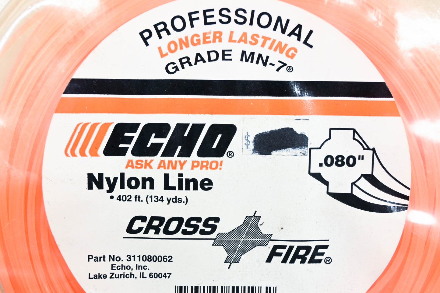 New OEM Echo 311080062 Crossfire Nylon Trimmer Line .080" 402' NOS