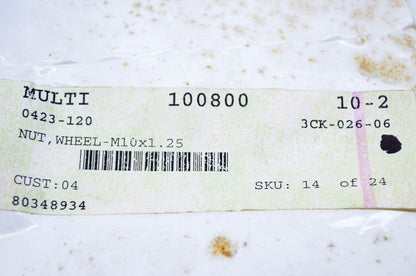 New OEM Arctic Cat 0423-120 Wheel Nut M10x1.25 Qty 2 NOS