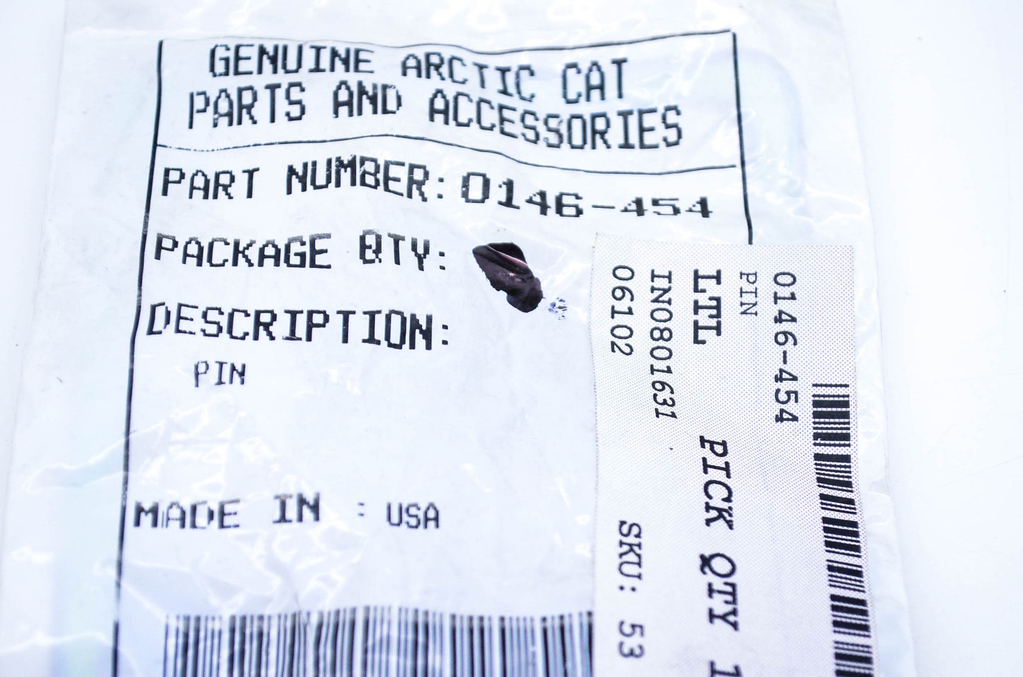 New OEM Arctic Cat 0146-454 Pin Qty 3 NOS