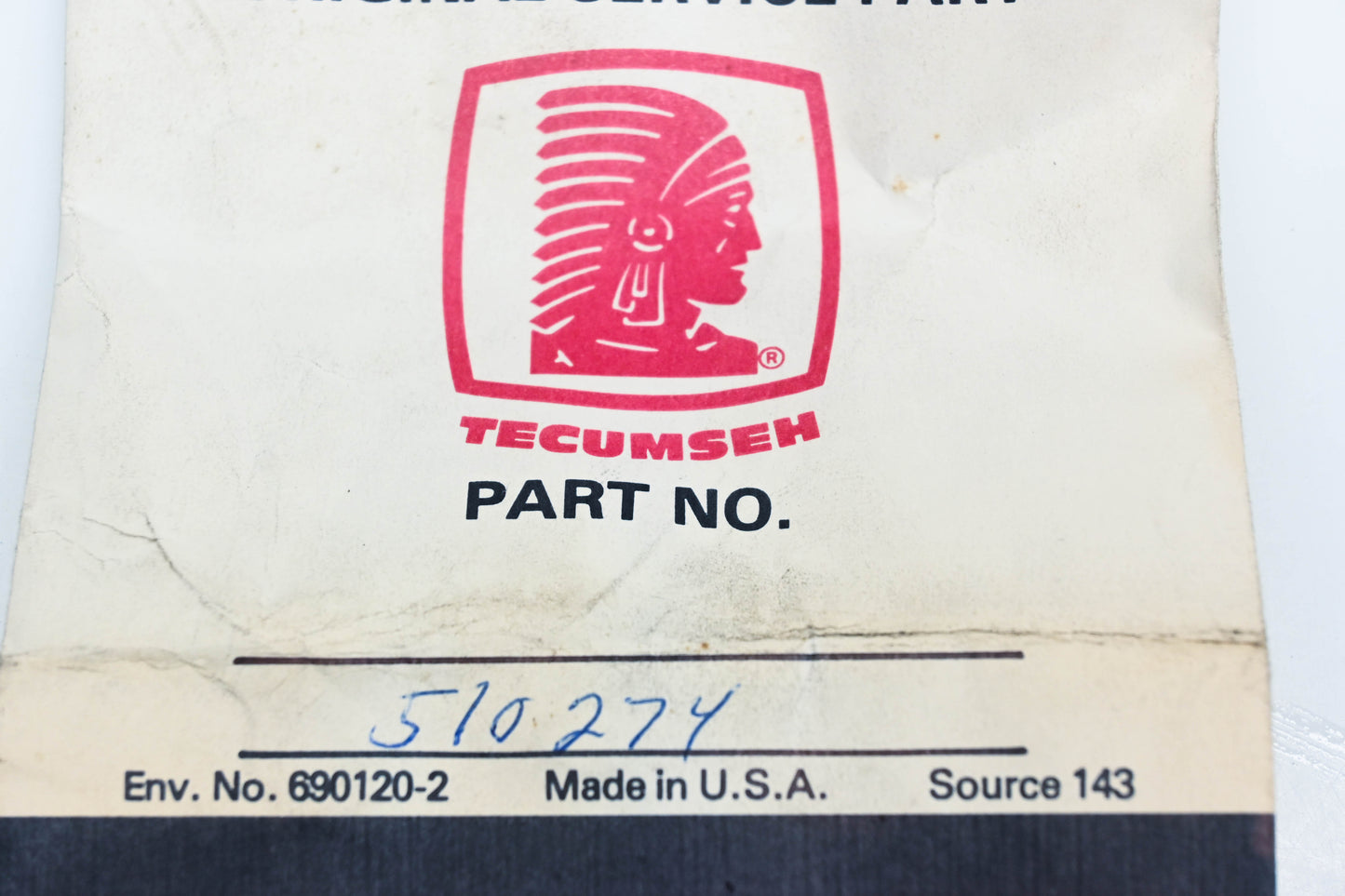 New OEM Tecumseh 510274A Gasket NOS