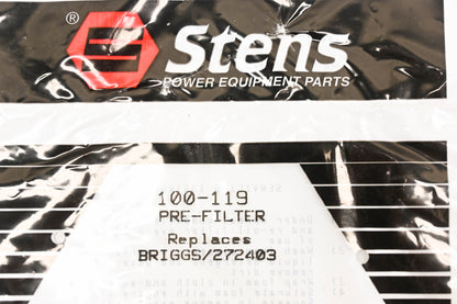 Stens 100-119, 272403S Air Pre Filter NOS