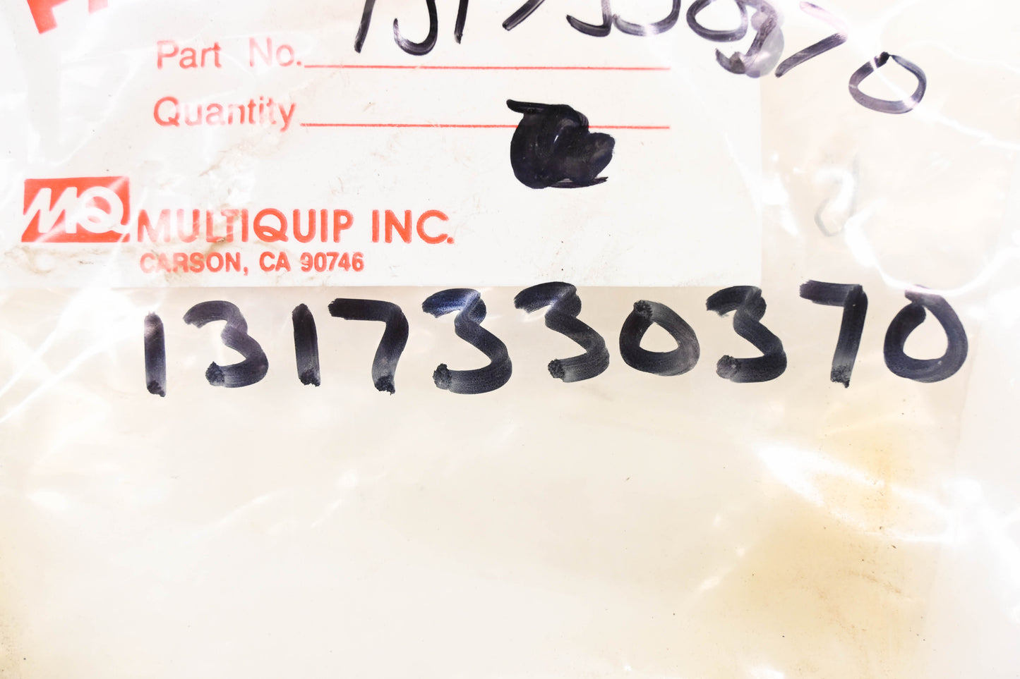Multiquip 1317330370 Suction Cover Gasket NOS