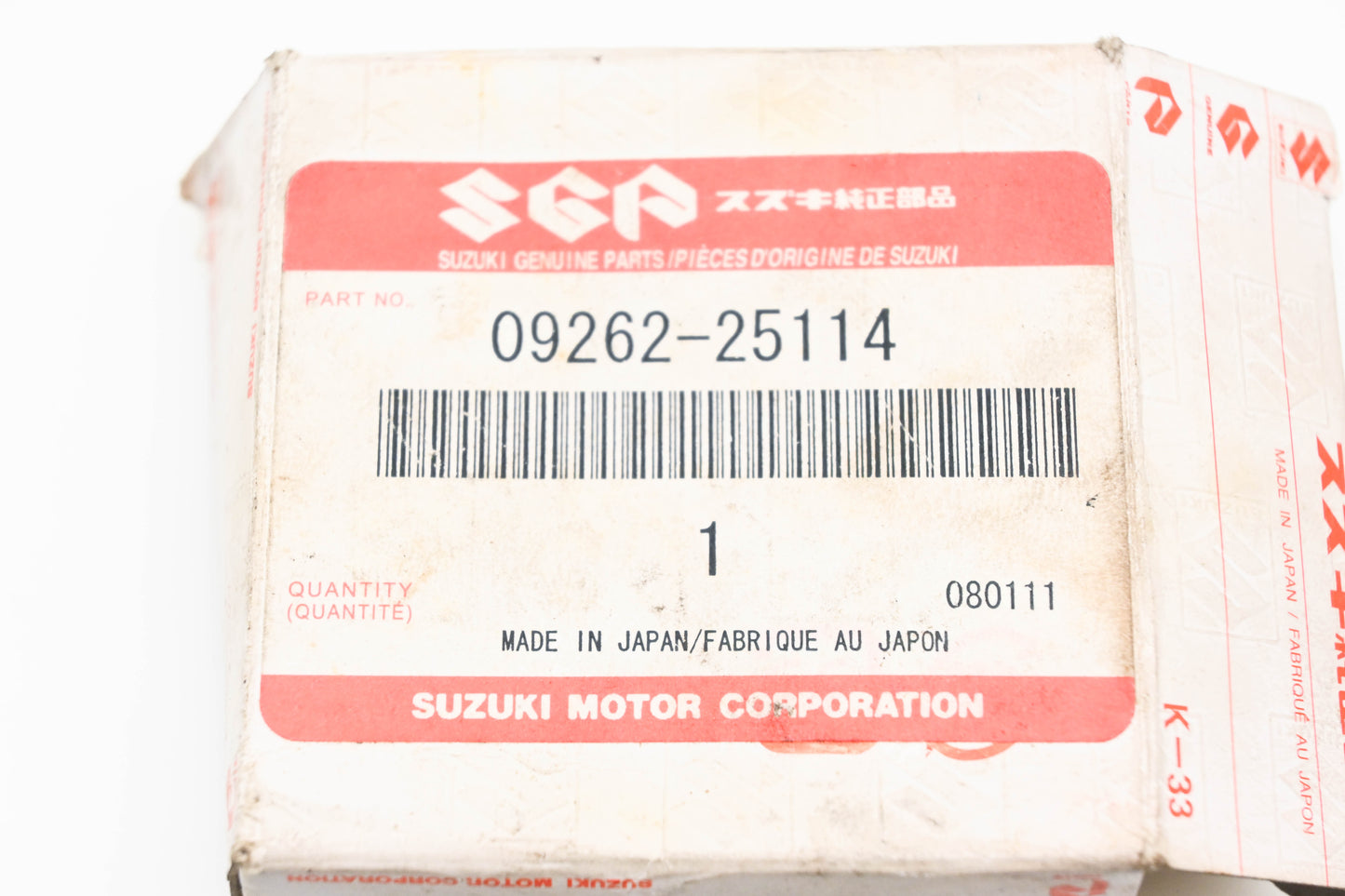 New OEM Suzuki 09262-25114 Ball Bearing NOS