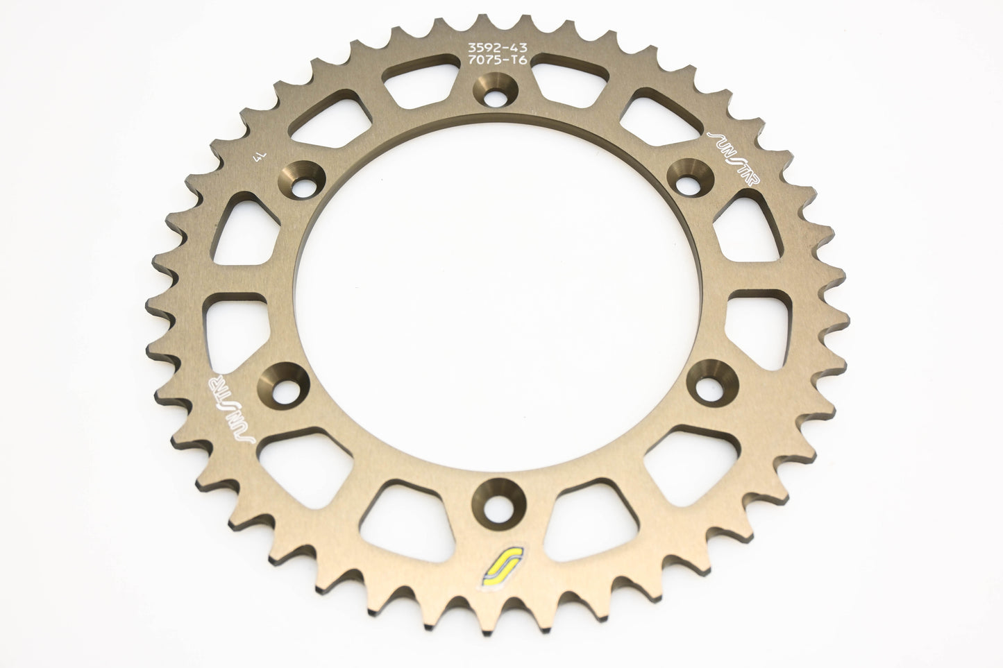 Sunstar 5-359243, 3592-43, 7075-T6 Rear Sprocket 43T NOS