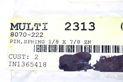 New OEM Arctic Cat 8070-222 Spring Pin 1/8x7/8 NOS