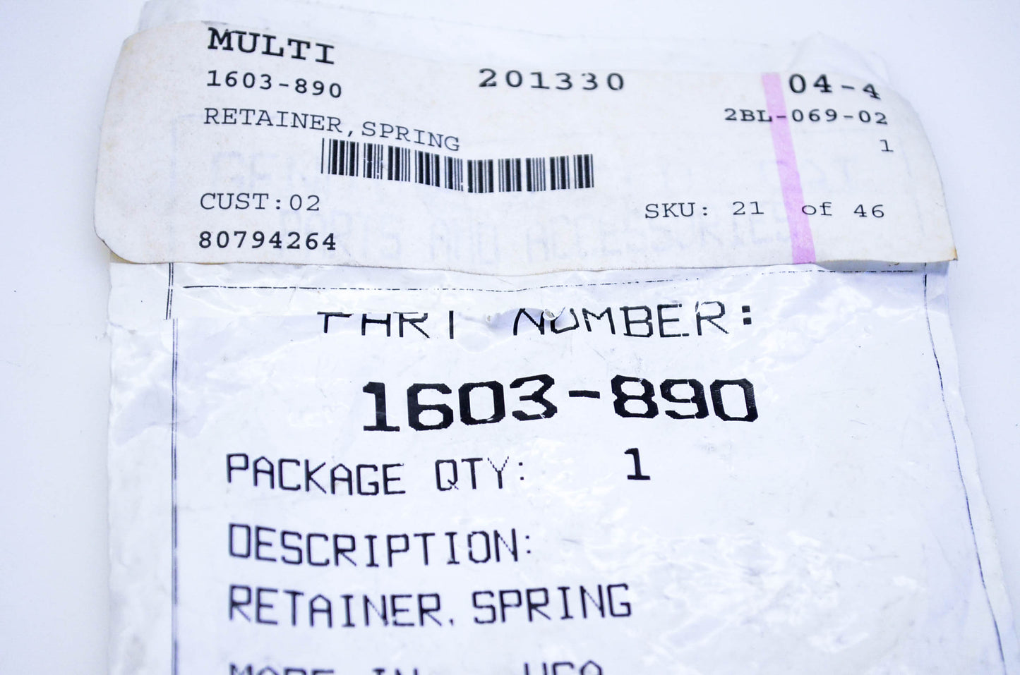 New OEM Arctic Cat 1603-890 Spring Retainer NOS