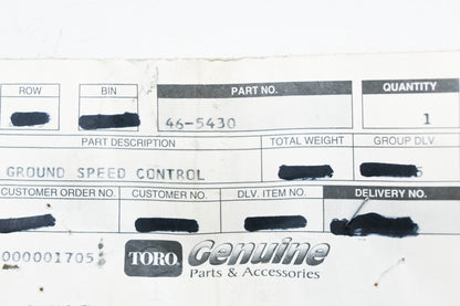 Toro 46-5430 Speed Control Cable NOS