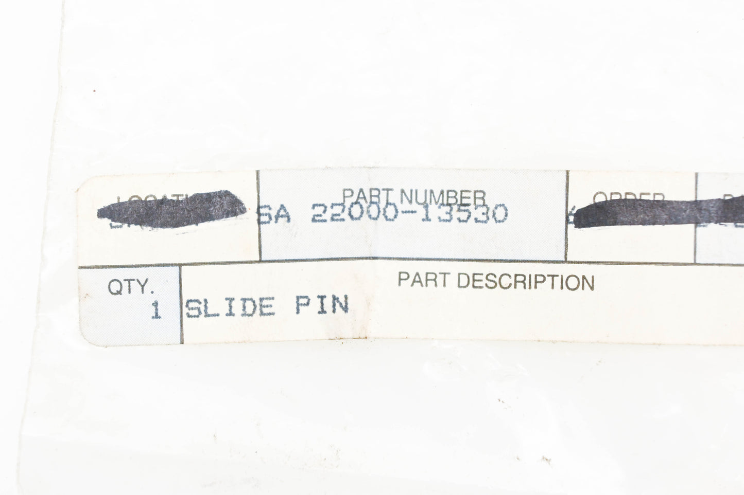 Shindaiwa 22000-13530, 220013530 Safety Slide Pin NOS
