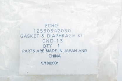 New OEM Echo 12530342030 Diaphragm Gasket NOS
