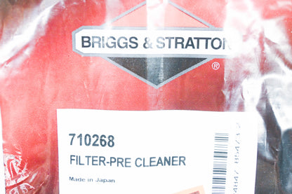 New OEM Briggs & Stratton 710268 Pre Cleaner Filter NOS