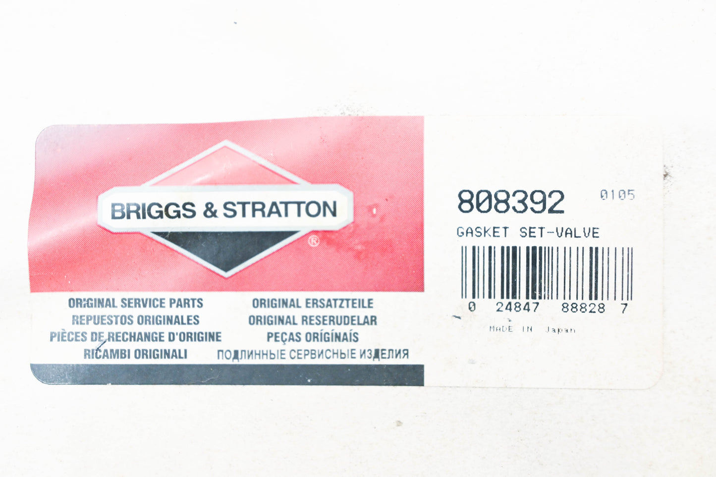 New OEM Briggs & Stratton 808392 Gasket NOS