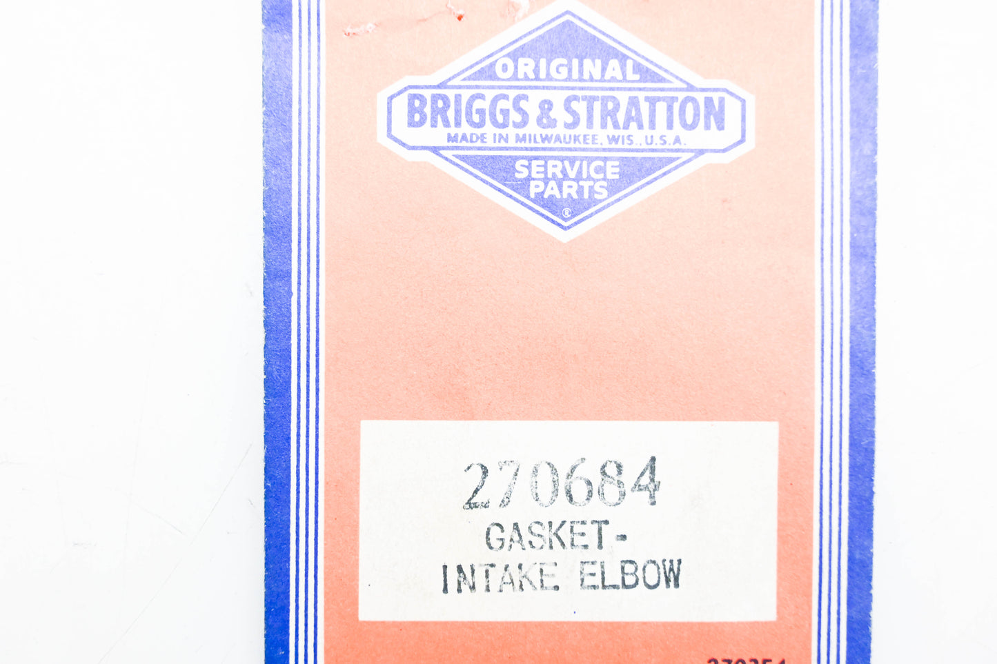 New OEM Briggs & Stratton 270684 Intake Elbow Gaskets Qty 2 NOS