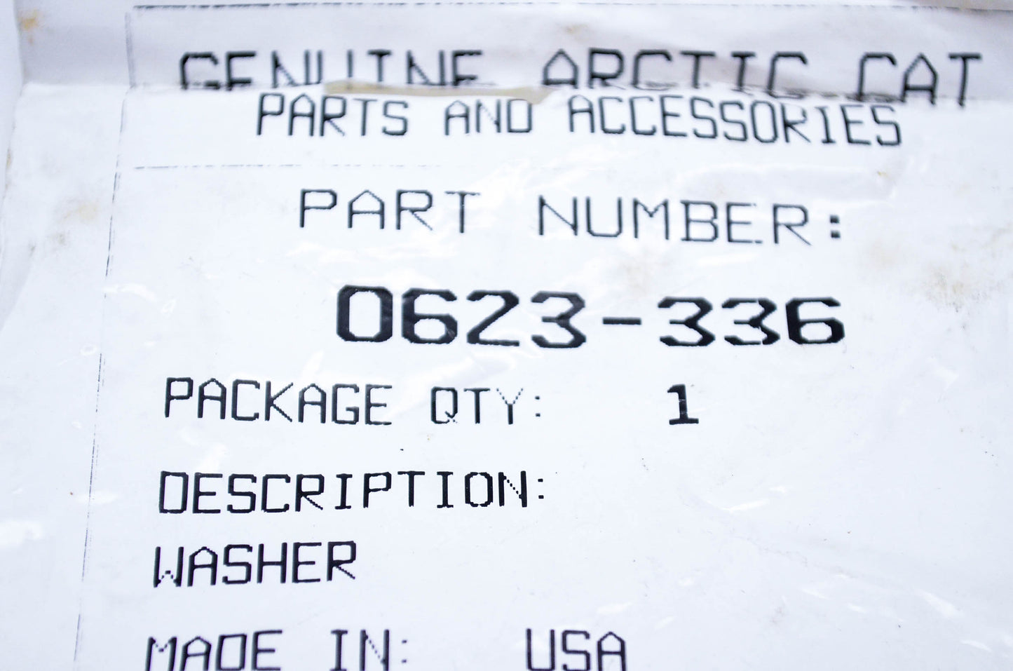 New OEM Arctic Cat 0623-336 Washer NOS