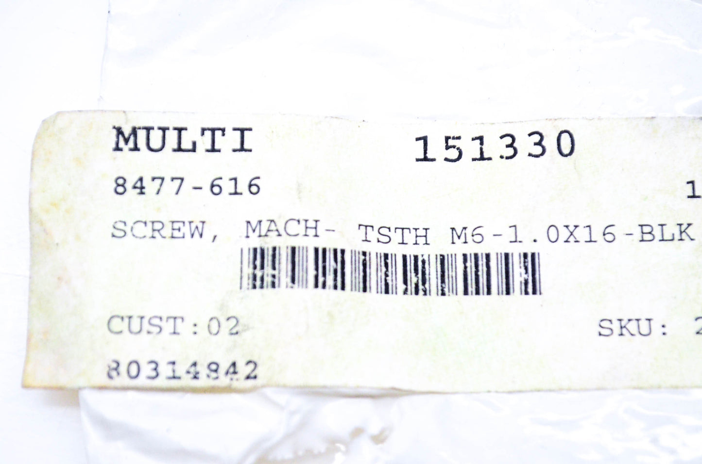 New OEM Arctic Cat 8477-616 Machine Screw TSTH M6-1.0x16 NOS