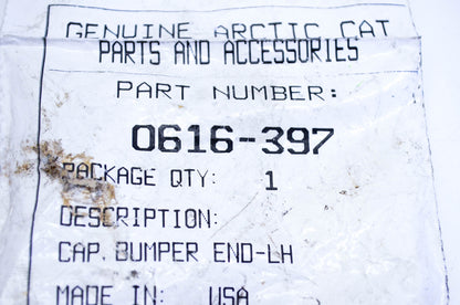 New OEM Arctic Cat 0616-397 Left Hand Bumper End Cap NOS