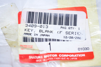 New OEM Suzuki 3409-013, A129 Key Blank F Series NOS