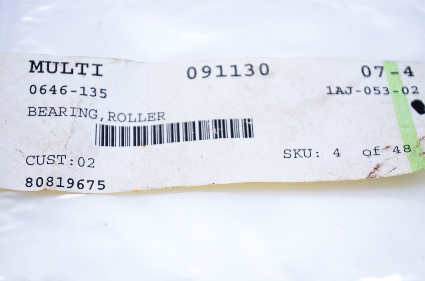 New OEM Arctic Cat 0646-135 Roller Bearing NOS