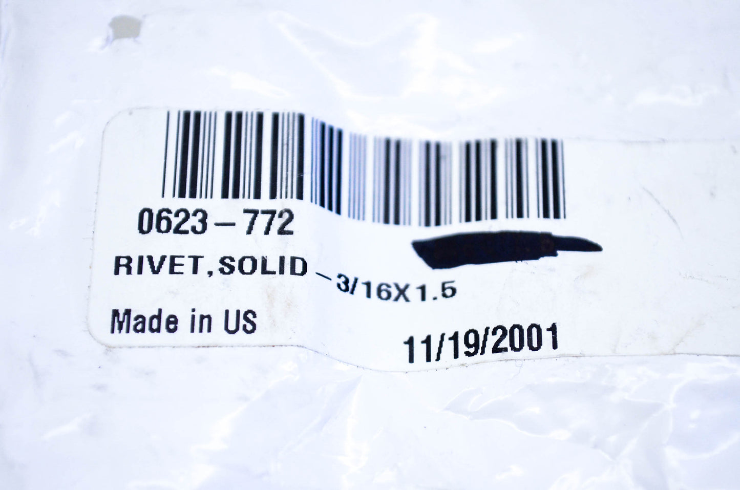 New OEM Arctic Cat 0623-772 Solid Rivet 3/16x1.5 Qty 2 NOS