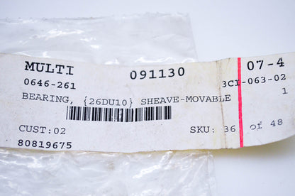 New OEM Arctic Cat 0646-261 Movable Sheave Bearing NOS