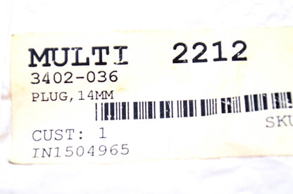 New OEM Arctic Cat 3402-036 Plug 14mm NOS