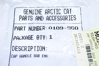 New OEM Arctic Cat 0109-960 Handle Bar End Cap NOS
