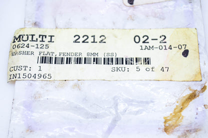 New OEM Arctic Cat 0624-125 Flat Fender Washer 8mm NOS